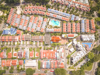 Aerial view of residential houses in Singapore - AAEF03781