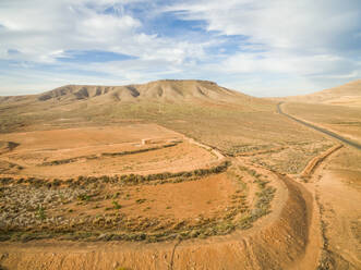 Aerial voew of dryland in Fuerteventura, Canary Islands. - AAEF03809