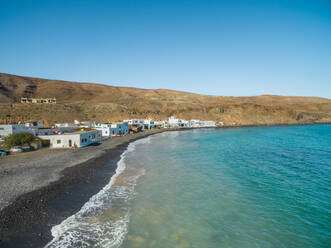 Aerial view of coves in Pozo Negro village, Fuerteventura, Canary Islands. - AAEF03827