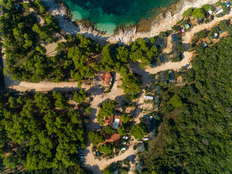 Aerial view of Veli Rat camp grounds on island Dugi Otok in Croatia. - AAEF04240