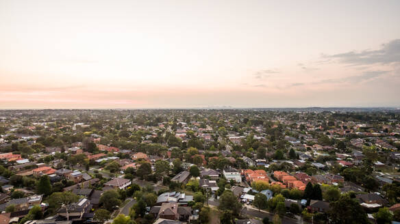 Aerial view of Glen Waverley neighborhood of Melbourne, Australia. - AAEF04389