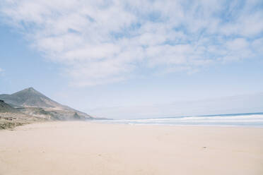 Beach and sea during the day in Fuerteventura, Canary Islands - CAVF63762