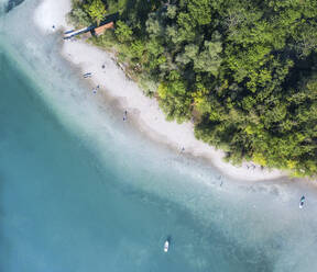 Germany, Bavaria, Boats lying along island beach - MMAF01155