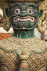 Demon guardian statue at The Temple of the Emerald Buddha - CAVF64617