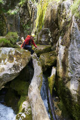 Canyoneering Sharrumbant de Anaye Canyon in Lescun Valley, Pyrenees. - CAVF64677