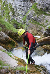 Canyoneering Sharrumbant de Anaye Canyon in Lescun Valley, Pyrenees. - CAVF64682