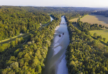 Deutschland, Bayern, Schftlarn, Luftaufnahme der Isar - SIEF09100