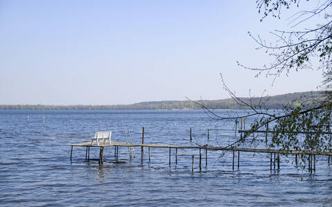 Deutschland, Brandenburg, Potsdam, Blick auf den Sacrower See, lizenzfreies Stockfoto