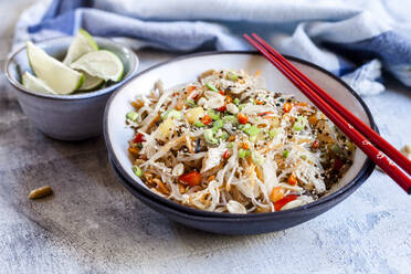 Glass noodle salad with Thai dressing, vegetables and chicken - SBDF04013