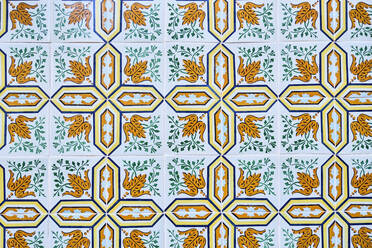 Portugal, Lisbon, Alfama, ceramic tiles Azulejos on wall - MRF02264