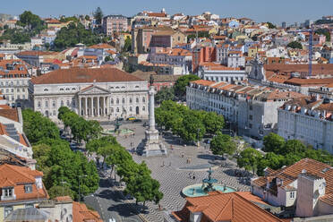 Portugal, Lissabon, Stadtbild mit Baixa und Rossio - MRF02272