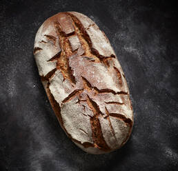 Overhead view of freshly baked bread - KSWF02114