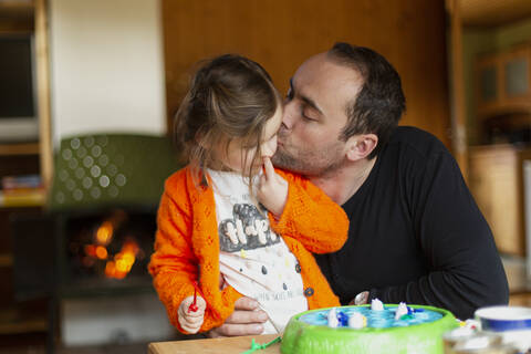 Father with daughter stock photo