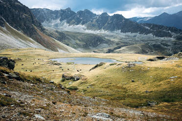 View of beautiful moody landscape in the Alps. - CAVF65231