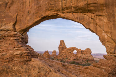 Sunset in the Windows District at Arches National Park, Utah. - CAVF65405