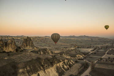 Hot air balloon over Göreme, Cappadocia, Turkey - ISF22463