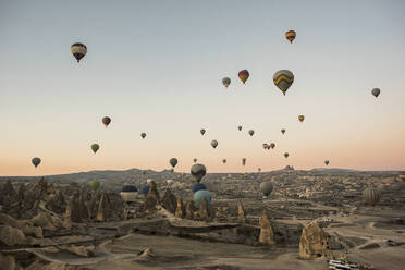 Hot air balloon over Göreme, Cappadocia, Turkey - ISF22464