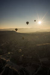 Hot air balloon over Göreme, Cappadocia, Turkey - ISF22466