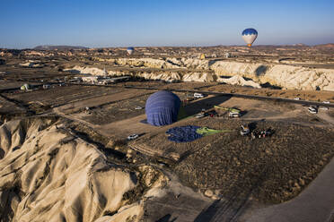 Hot air balloon over Göreme, Cappadocia, Turkey - ISF22467