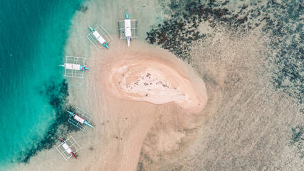Aerial view of the Starfish Island in Phillippines, Palawan Island, Asia. - AAEF04516
