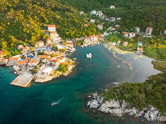 Luftaufnahme von Bjelila, Lustica-Bucht, Montenegro - AAEF04640