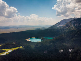 Aerial view of Black Lake (Cyrno Jezero) in Durmitor National Park, Zabljak, Montenegro - AAEF04657