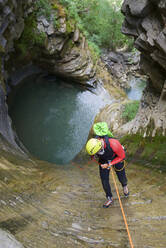 Canyoning Furco Canyon in Pyrenees. - CAVF65817