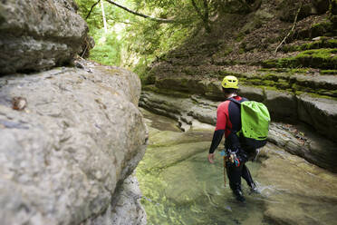 Canyoning Furco Canyon in Pyrenees. - CAVF65827
