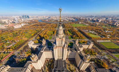 Aerial view of State University at Moscow, Russia - AAEF04668