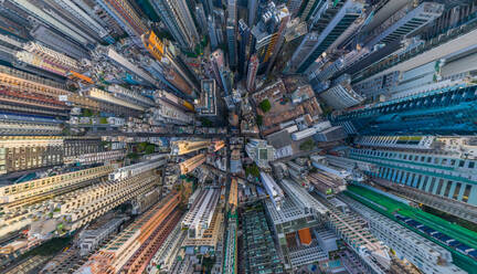 Aerial view above Hong Kong downtown. - AAEF04870