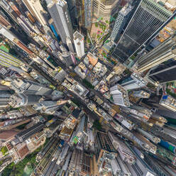 Aerial view above Hong Kong downtown. - AAEF04873