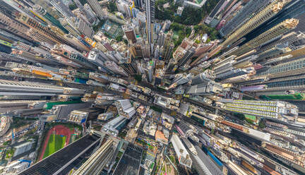 Aerial view above Hong Kong downtown. - AAEF04875