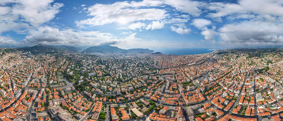 Panoramic aerial view of Nice city, France - AAEF04981