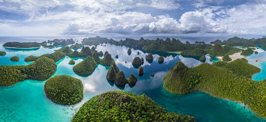 Luftaufnahme der Insel Wajag in Raja Ampat, Indonesien - AAEF05097