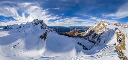 Luftaufnahme der Jungfrau-Bergkette, Schweiz - AAEF05158