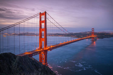 Aerial view of Golden Gate Bridge, San Francisco, USA - AAEF05168