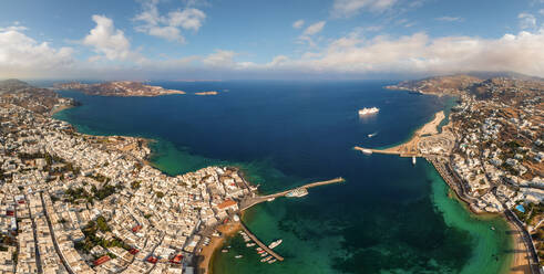 Panoramaluftaufnahme der Insel Mykonos, Griechenland - AAEF05204