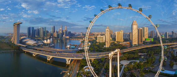 Aerial view of the Singapore Flyer observation wheel, Malaysia. - AAEF05228