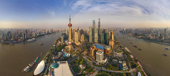 Aerial view of the city Shanghai during the day, China - AAEF05269