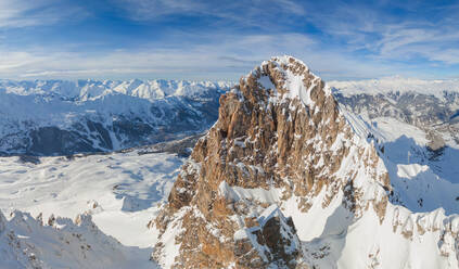 Aerial view of Courchevel ski resort, France - AAEF05574