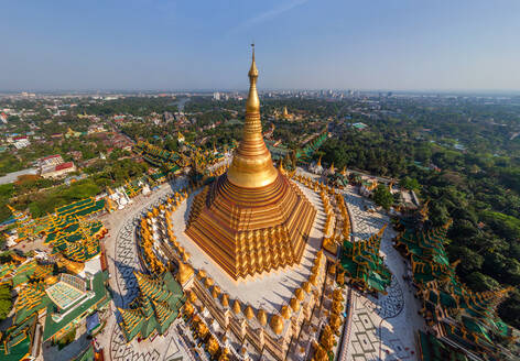 Luftaufnahme der Shwedagon-Pagode, Myanmar - AAEF05589