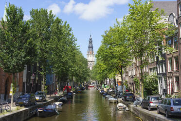 Zuiderkerk Kirche und Gracht, Amsterdam, Nordholland, Niederlande, Europa - RHPLF12333