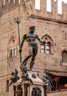 Neptunbrunnen, Piazza del Nettuno, Bologna, Emilia-Romagna, Italien, Europa - RHPLF12347