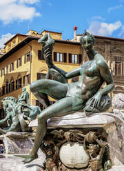 Fountain of Neptune, detailed view, Piazza della Signoria, Florence, UNESCO World Heritage Site, Tuscany, Italy, Europe - RHPLF12356