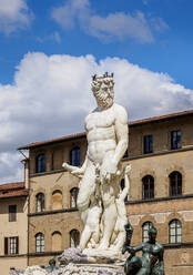 Neptunbrunnen, Piazza della Signoria, Florenz, UNESCO-Weltkulturerbe, Toskana, Italien, Europa - RHPLF12358
