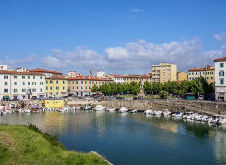 Kanal in Venezia Nuova, Livorno, Toskana, Italien, Europa - RHPLF12359