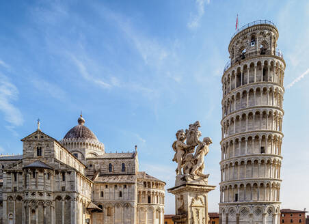Dom und Schiefer Turm, Piazza dei Miracoli, UNESCO-Weltkulturerbe, Pisa, Toskana, Italien, Europa - RHPLF12382