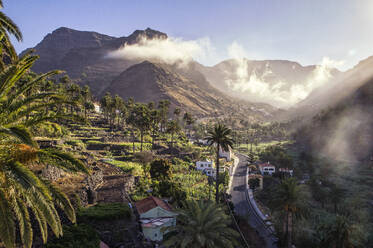 El Guro im Morgenlicht, Valle Gran Grey, La Gomera, Kanarische Inseln, Spanien - MAMF00900