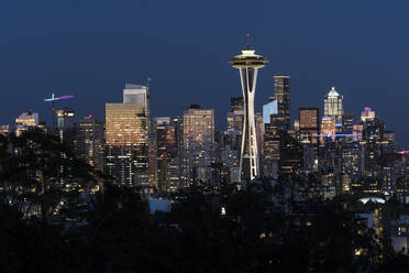 Seattle skyline at sunset, Seattle, Washington State, United States of America, North America - RHPLF12476