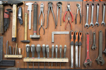 Tools hanging in workshop - JOHF04439